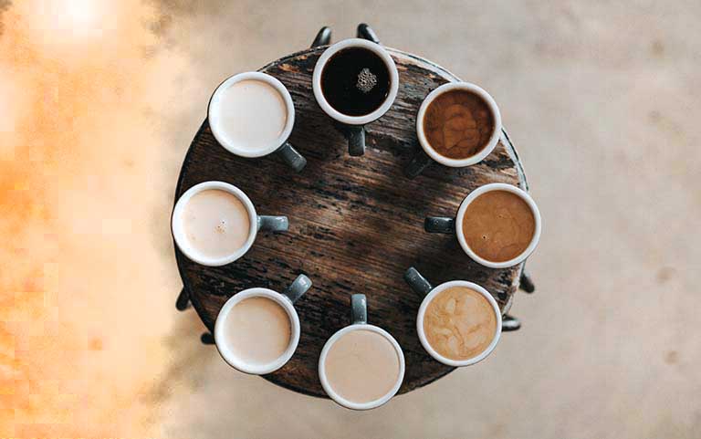 Cafes, tipos con distintas clasificaciones